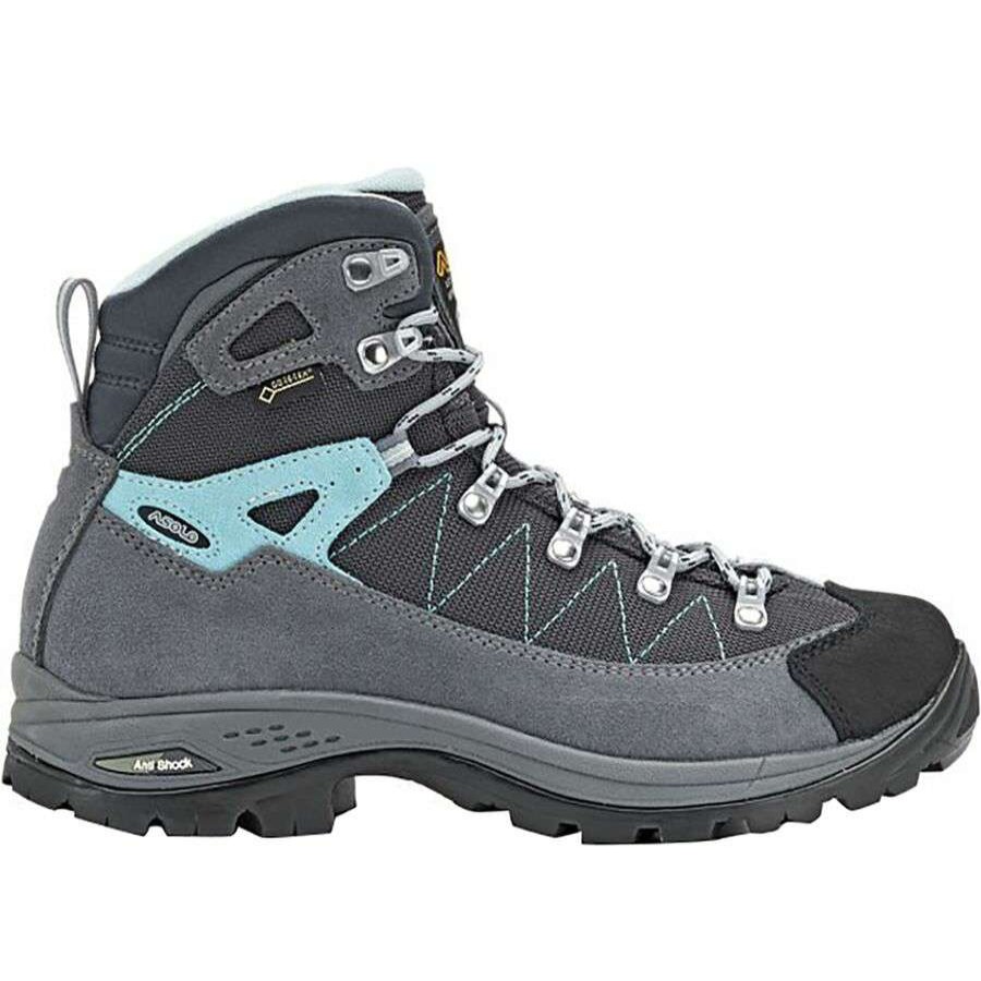 Outdoor Shoes * | Asolo Finder Gv Hiking Boot Women'S Outlet Grey/Gunmetal/Pool Side