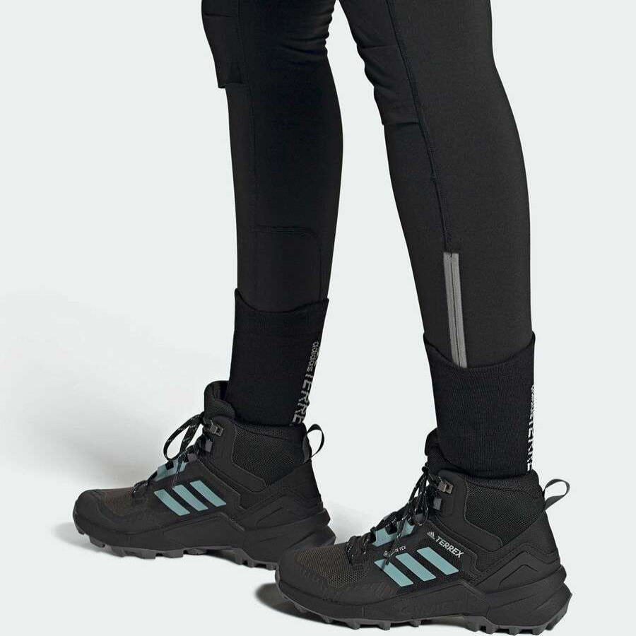 Outdoor Shoes * | Adidas Outdoor Terrex Swift R3 Mid Gtx Hiking Boot Women'S Discount Core Black/Mint Ton/Grey Five