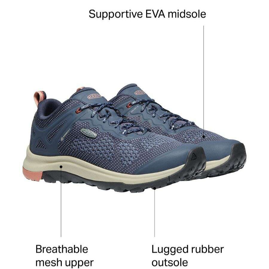 Outdoor Shoes * | Keen Terradora Ii Vent Hiking Shoe Women'S Sale Blue Nights/Redwood