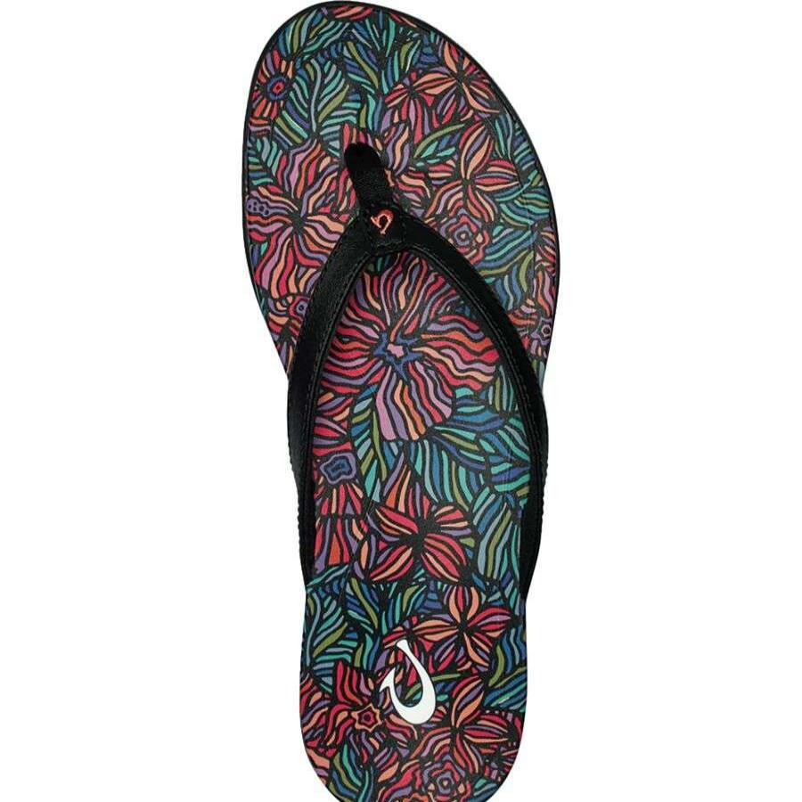 Sandals * | Olukai Ho'Opio Hau Flip Flop Women'S Discount Onyx/Hau