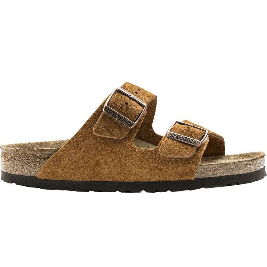 Sandals * | Birkenstock Arizona Soft Footbed Sandal Women'S Sale Mink Suede