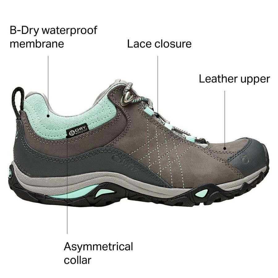 Outdoor Shoes * | Oboz Sapphire Low B-Dry Hiking Shoe Women'S Outlet Charcoal/Beach Glass