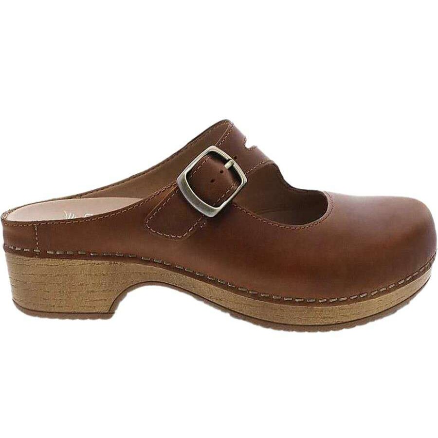 Casual Boots & Shoes * | Dansko Britney Clog Women'S Online Tan Oiled Pull Up