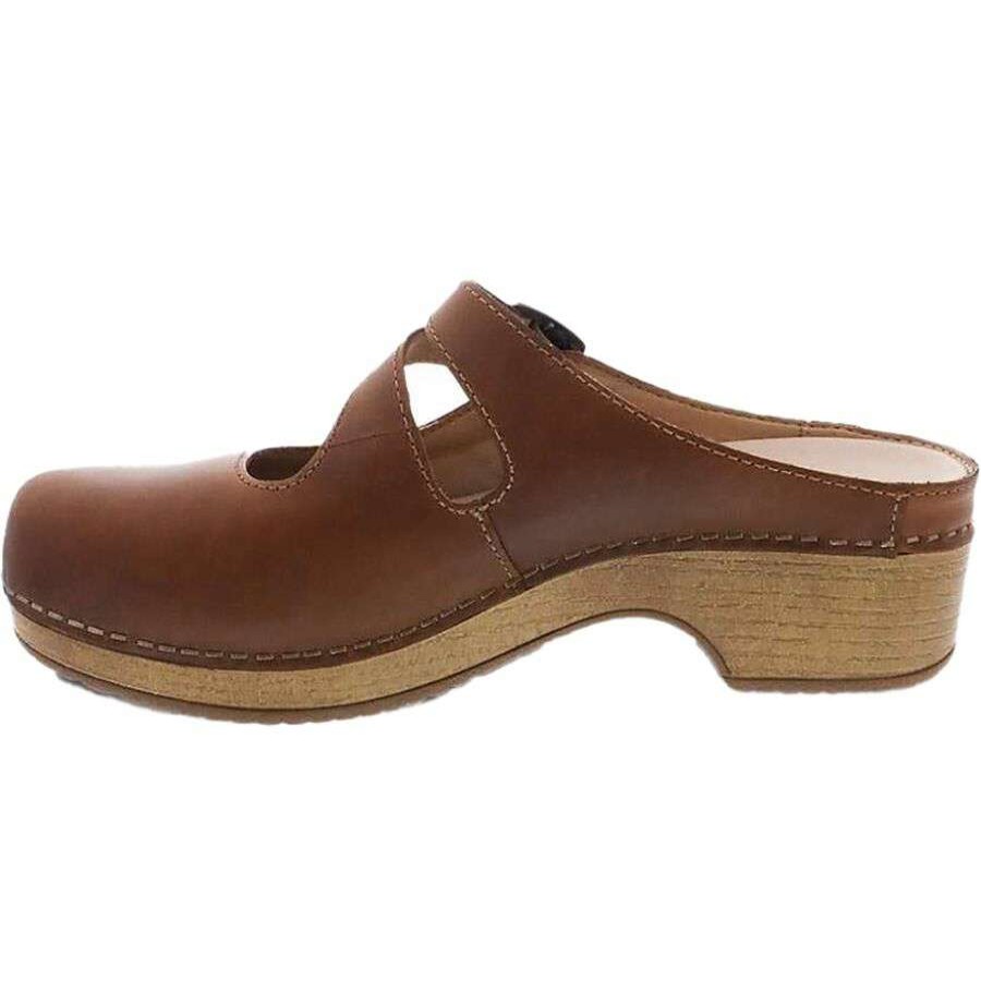 Casual Boots & Shoes * | Dansko Britney Clog Women'S Online Tan Oiled Pull Up