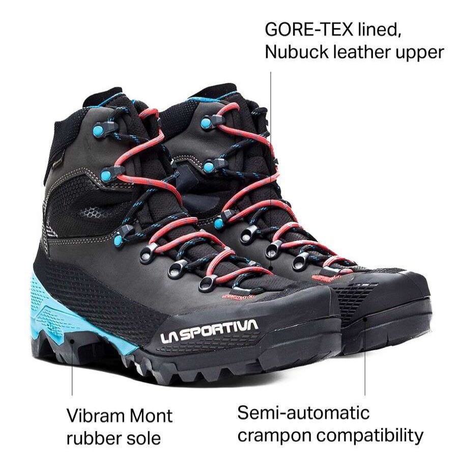 Outdoor Shoes * | La Sportiva Aequilibrium Lt Gtx Mountaineering Boot Women'S Online Black/Hibiscus