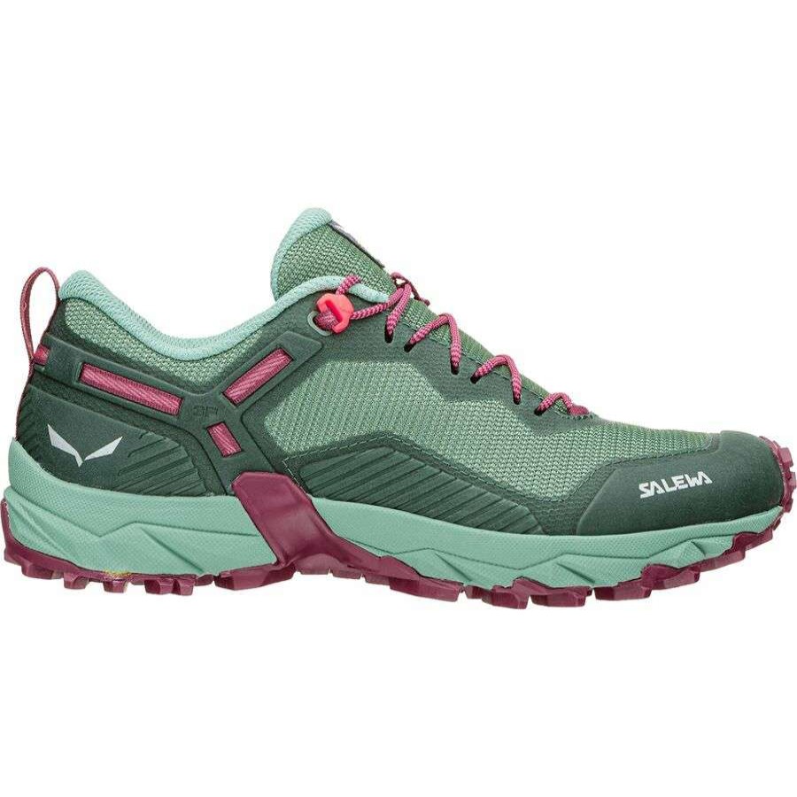 Running Shoes * | Salewa Ultra Train 3 Trail Running Shoe Women'S Sale Duck Green/Rhododendon