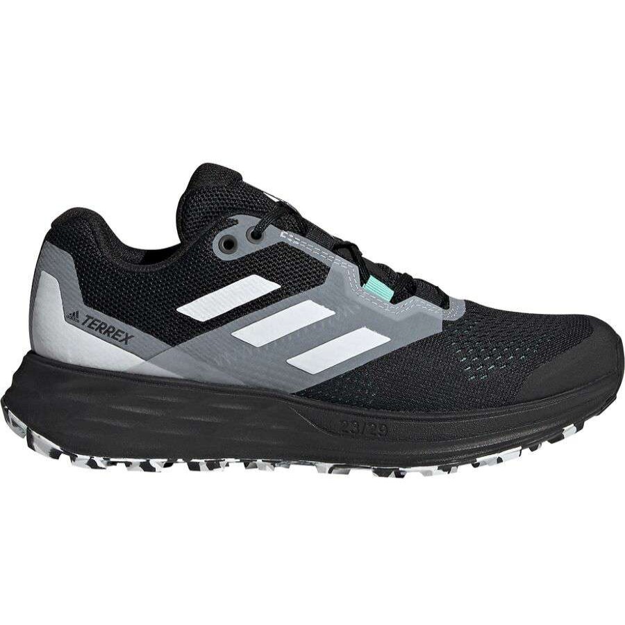 Running Shoes * | Adidas Outdoor Terrex Two Flow Trail Running Shoe Women'S Online Core Black/Crystal White/Clear Mint