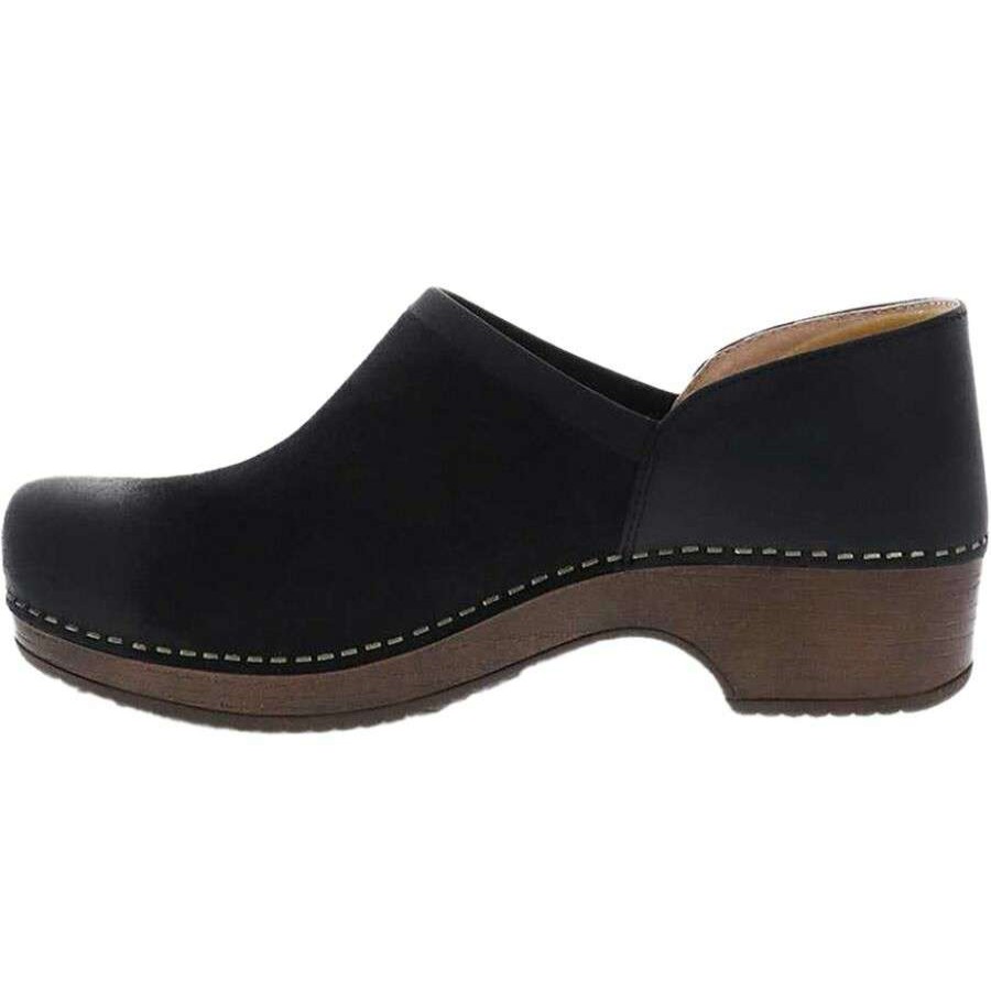 Casual Boots & Shoes * | Dansko Brenna Clog Women'S Sale Black Burnished Suede