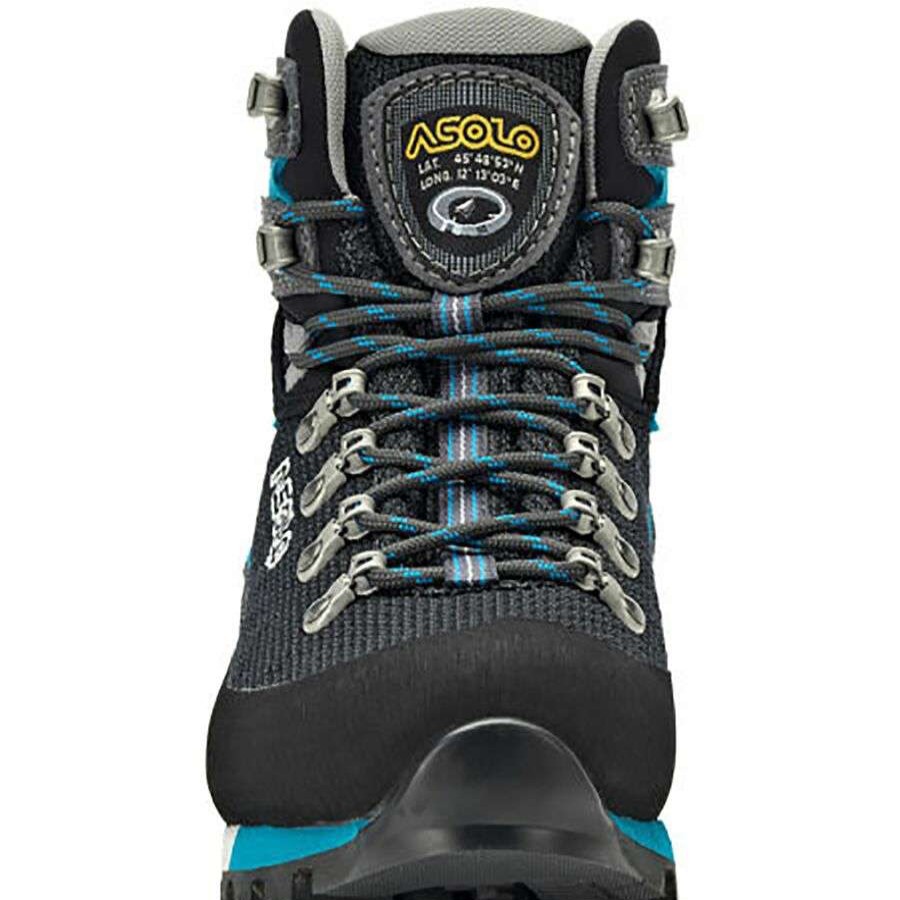 Outdoor Shoes * | Asolo Corax Gv Backpacking Boot Women'S Discount Black/Peacock Blue