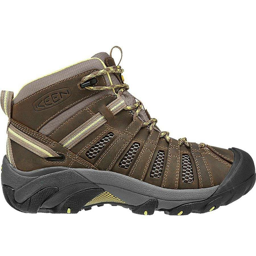 Outdoor Shoes * | Keen Voyageur Mid Hiking Boot Women'S Discount Brindle/Custard