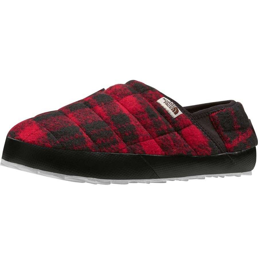 Winter Shoes * | The North Face Thermoball Traction Mule V Wool Bootie Women'S Sale Tnf Red Plaid/Tnf Black