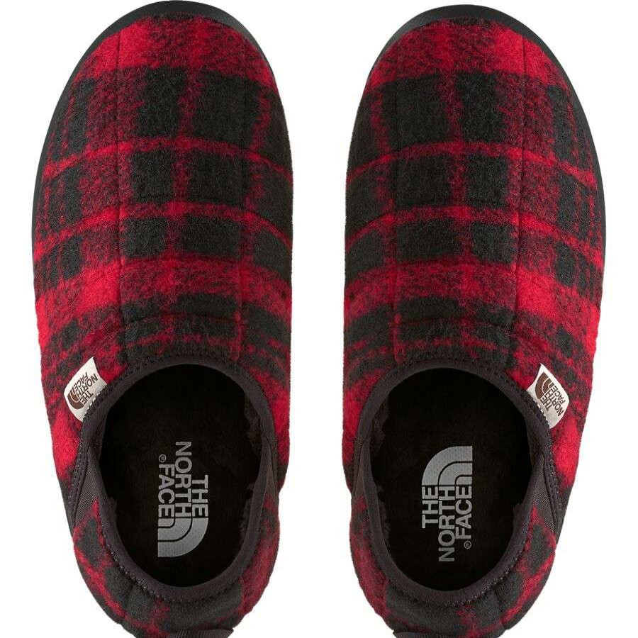 Winter Shoes * | The North Face Thermoball Traction Mule V Wool Bootie Women'S Sale Tnf Red Plaid/Tnf Black