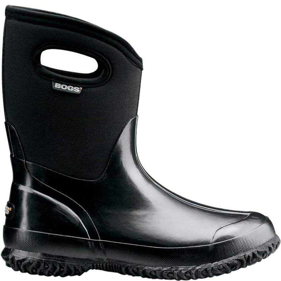 Winter Shoes * | Bogs Classic Mid Handle Boot Women'S Sale Black Shiny