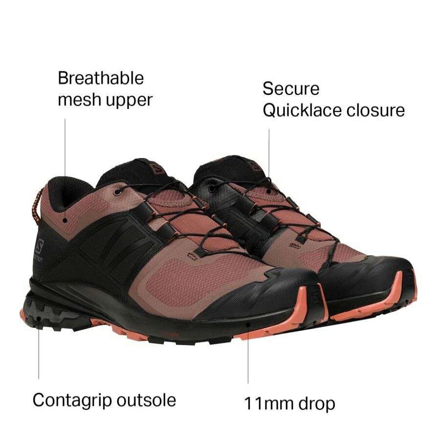 Running Shoes * | Salomon Xa Wild Trail Running Shoe Women'S Sale Peppercorn/Black/Cedar Wood