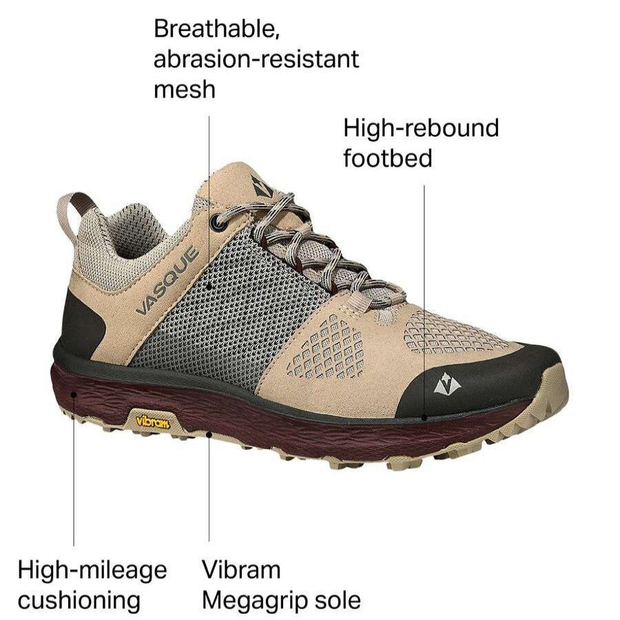 Outdoor Shoes * | Vasque Breeze Lt Low Hiking Shoe Women'S Sale Aluminum/Rum Raisin