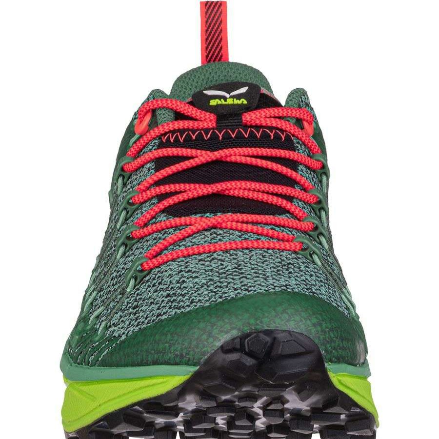 Running Shoes * | Salewa Dropline Trail Running Shoe Women'S Discount Feld Green/Fluo Coral