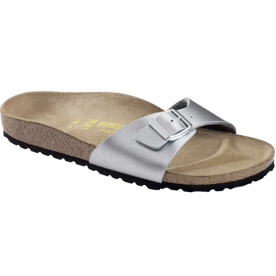 Sandals * | Birkenstock Madrid Birko-Flor Narrow Sandal Women'S Online Silver Birko Flor